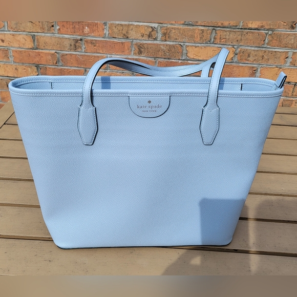 kate spade Handbags - Kate Spade Blue Leather Tote Bag.